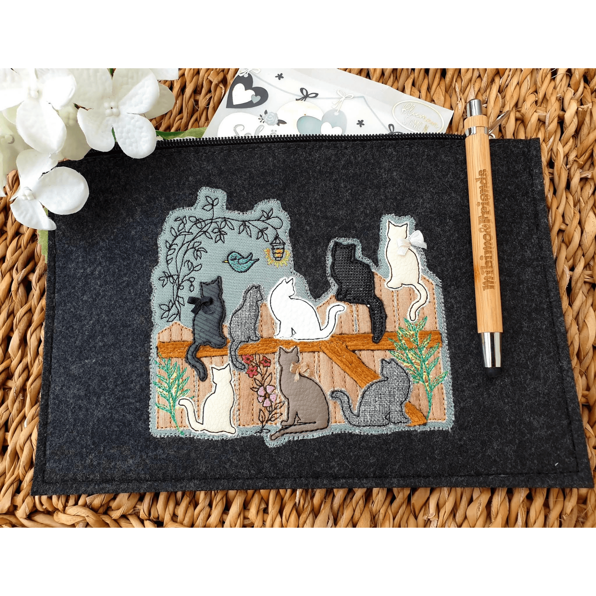 Katzen Stick Applikation ab 13x15 in 5 verschiedenen Größen - Sewando