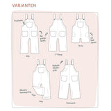 Schnittmuster Mitwachs-Kinderlatzhose & Latzshorts | Gr. 86 - 128 - Sewando