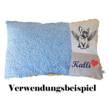 Stickdatei Engel Französische Bulldogge  "Abigal" - realistisch - FÜR HELLE STOFFE