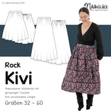 Schnittmuster Rock, Wickelrock Kivi Größe 32 - 60 mit Taschen - Sewando