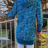 Schnittmuster Klara - Longhoodie und Sweatkleid für Kinder - mit Kapuze/Wickelkragen Gr. 86-158 - Sewando