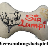 Stickdatei Französische Bulldogge "Enzo" - realistisch - FÜR HELLE STOFFE
