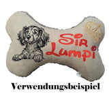 Stickdatei Dackel "Colette" - realistisch - FÜR HELLE STOFFE