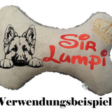 Stickdatei deutscher Schäferhund "Helli" - realistisch - FÜR HELLE STOFFE
