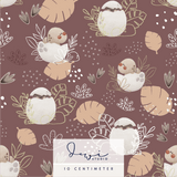 Nahtloses Muster | Little Dinosaur | Pflaume | 25x25cm Stoffdesign - Sewando