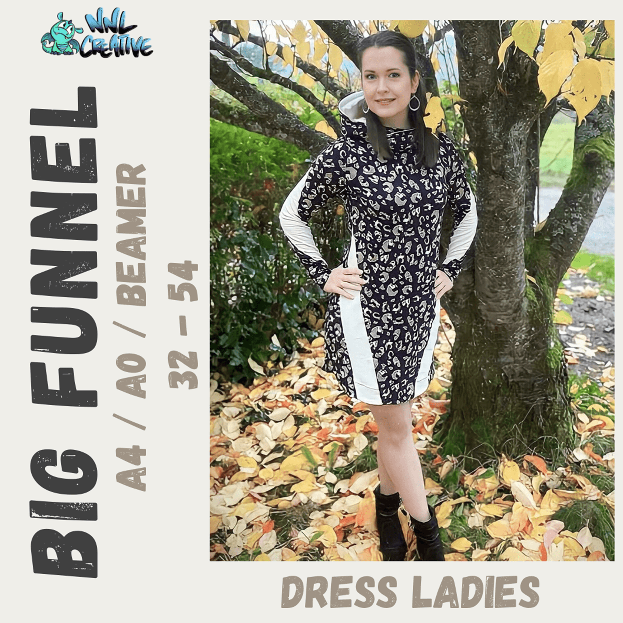 Schnittmuster *Big Funnel Ladies Dress* #Kleid Gr. 32-54 - Sewando