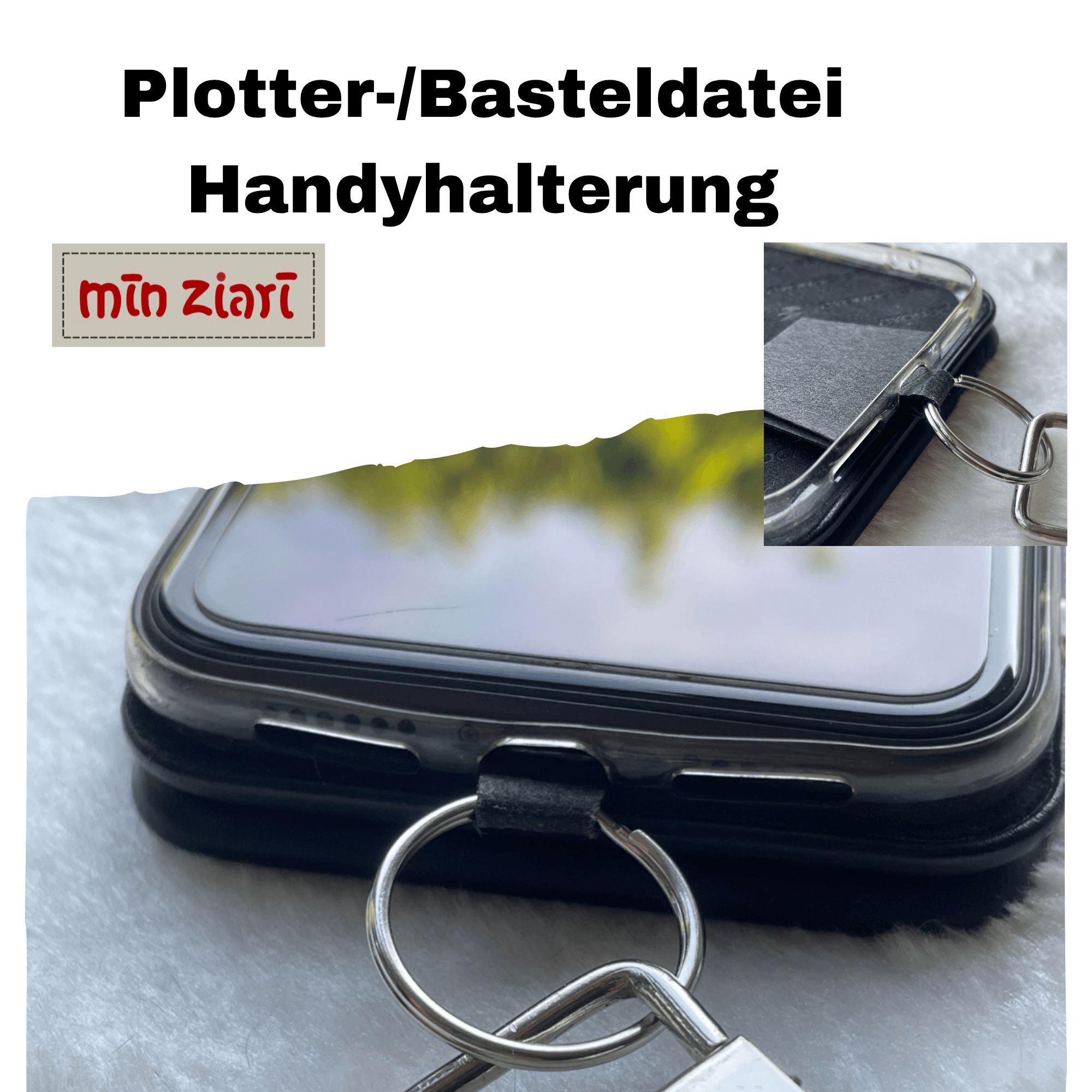 Handyhalterung Plotterdatei und Bastelanleitung - Sewando