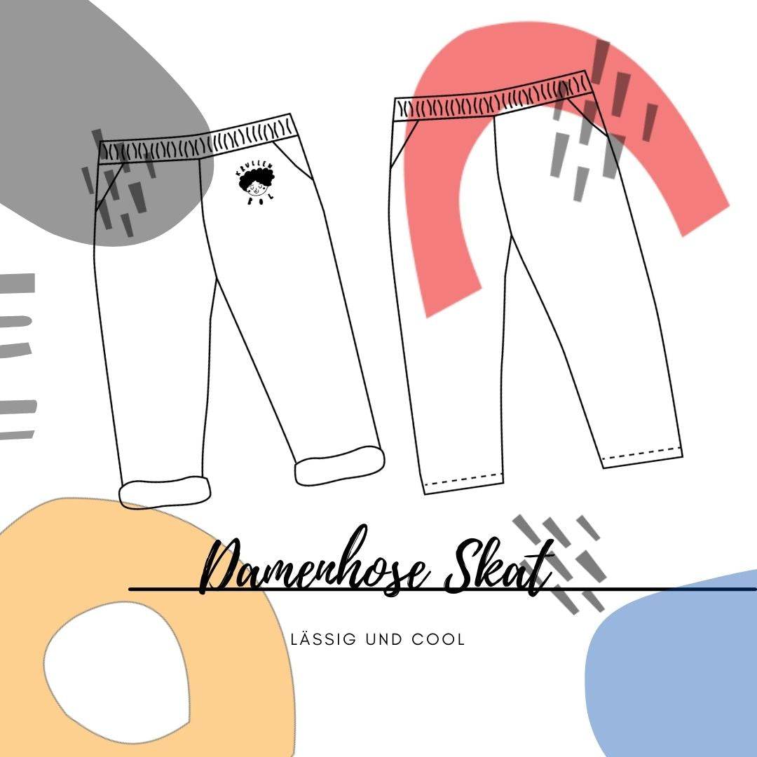 Schnittmuster Damenhose Skat Gr. 32-50 - Sewando