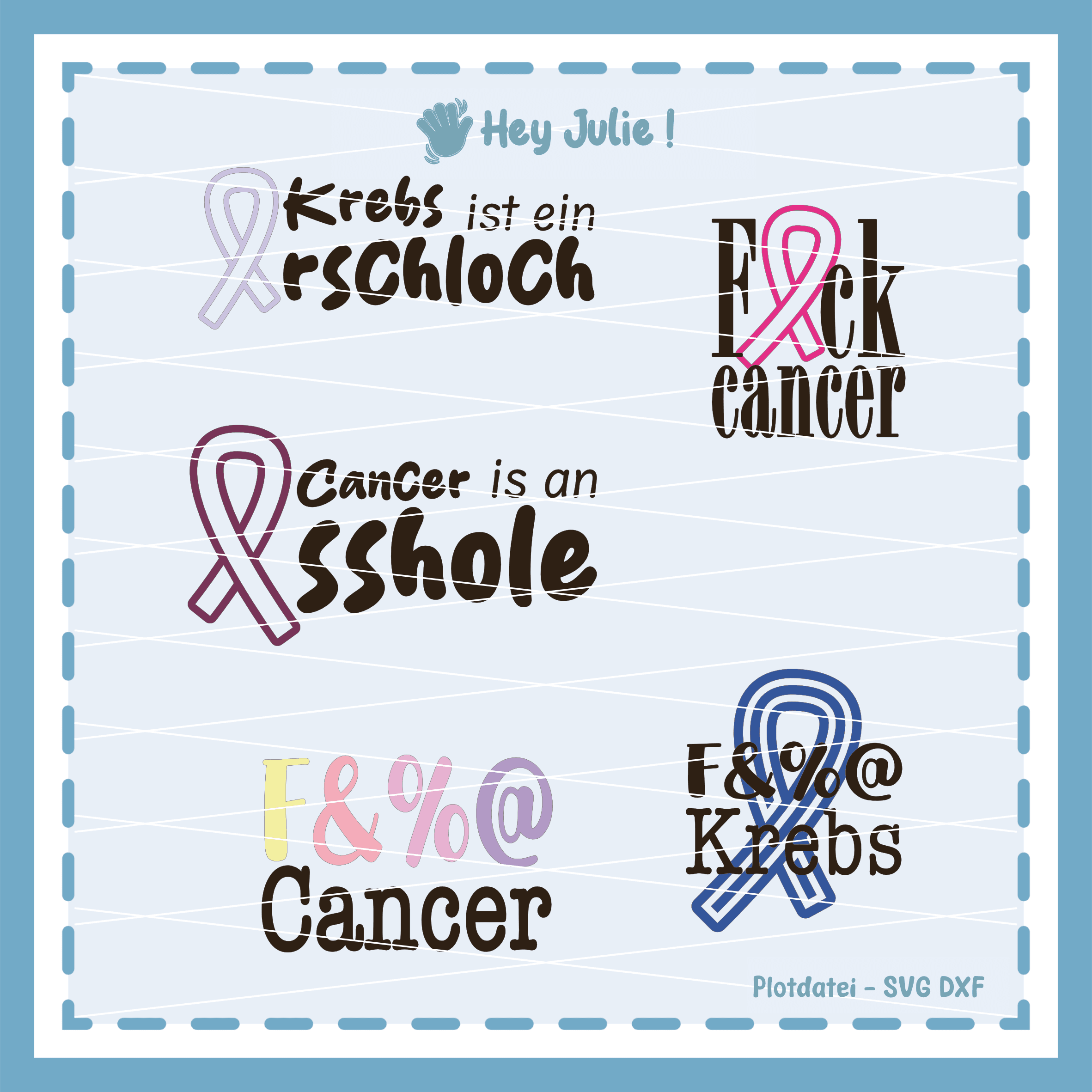 Plotter- und Laserdatei Krebs ist ein A... - Sewando