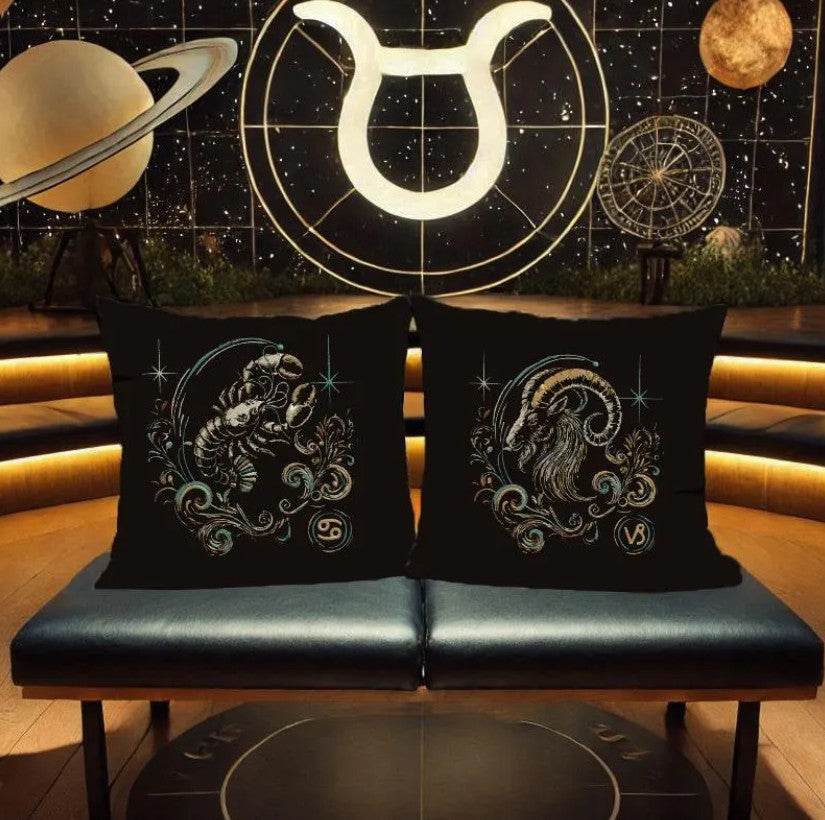 Set 12 Sternzeichen - realistisch - FÜR DUNKLE STOFFE - Sewando