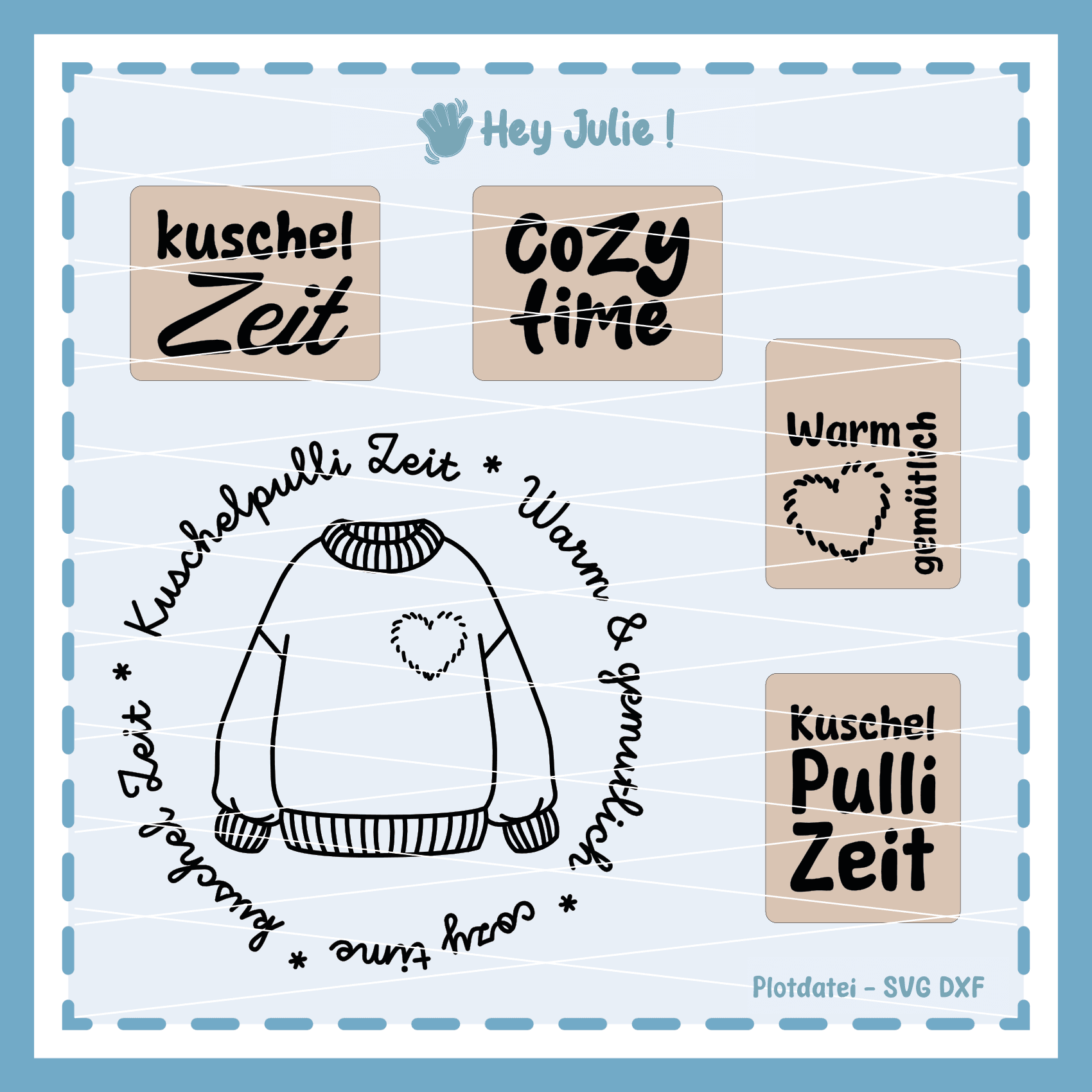 Plotter- und Laserdatei Kuschelpulli - Sewando