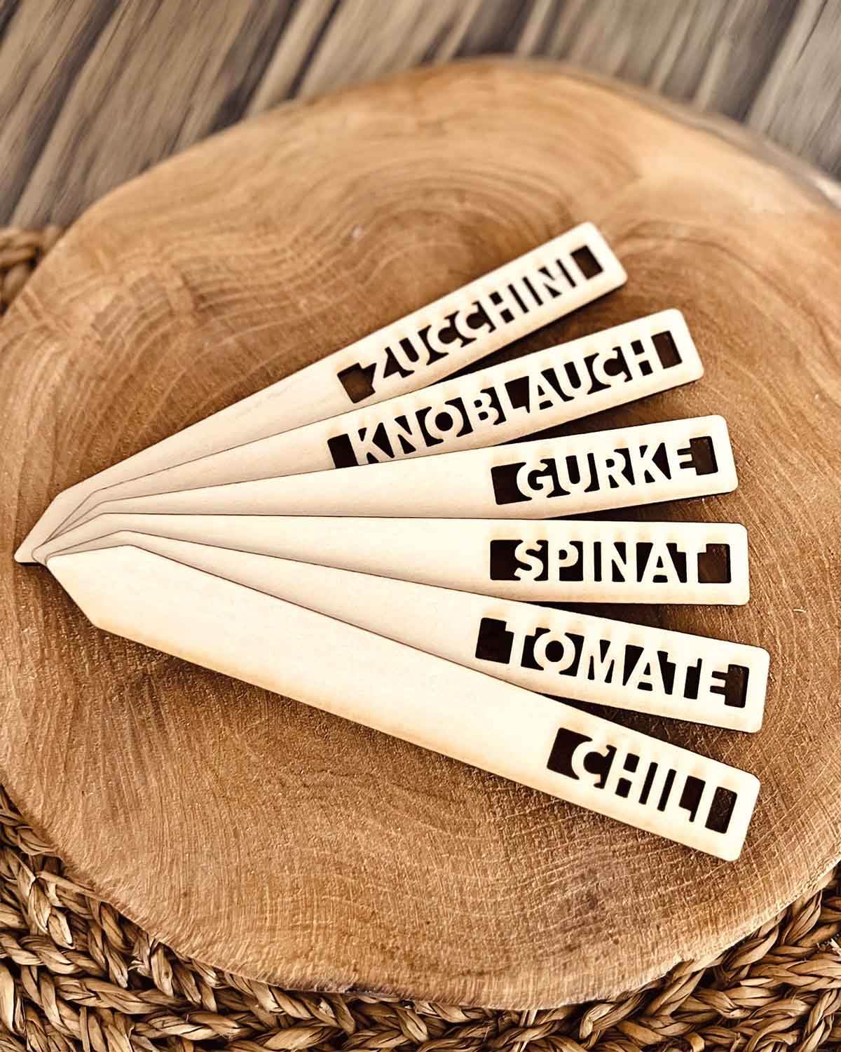 33x Laserdatei | Pflanzenstecker Gemüse auf Deutsch | SVG - gewerblich nutzbar - Sewando