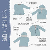 SHIRT "LASSE" - KIDS | Nähanleitung und Schnittmuster | 3 Weiten Gr. 110-164