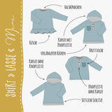 SHIRT "LASSE" - MINI | Nähanleitung und Schnittmuster | 3 Weiten Gr. 50-104