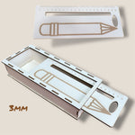 *Lesehilfe Lineal (mit Box 3 mm) * Laser-, 3D Druck- und Plotterdatei - Sewando