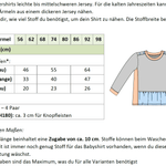 Schnittmuster Lia – Babyshirt mit Teilung & Knopfleiste aus Jersey Gr. 56-98 - Sewando