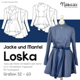 Schnittmuster Jacke und Mantel Loska Größen 32 - 60 - Sewando