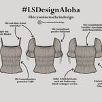 Milchmädchen Bluse/Top - Aloha - Schnittmuster - Gr. 32-50 - Sewando