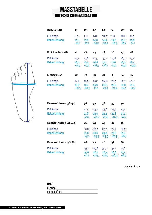 Socken #seweasy Gr. 15-50 - Sewando