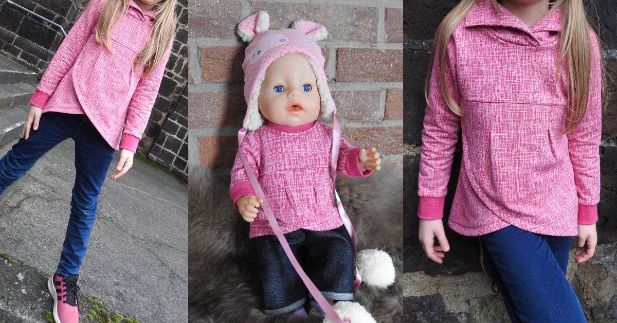 COCCOLETTA KOMBIEBOOK: MÄDCHEN UND PUPPE: HOODIE, VIDEOKURS - Sewando
