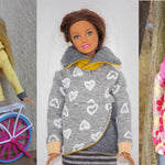 COCCOLETTA: MODEPUPPE: SWEATPULLOVER EBOOK HOODIE MIT KRAGEN - Sewando
