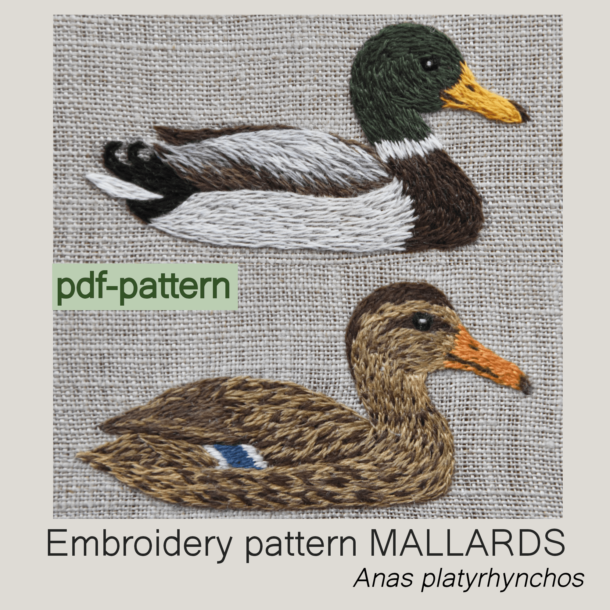 MALLARDS embroidery pattern - Sewando