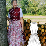 Schnittmuster Hochgeschlossenes Dirndl Marie Gr. 34-48 : - Sewando