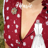Schnittmuster Hochgeschlossenes Dirndl Marie Gr. 34-48 : - Sewando