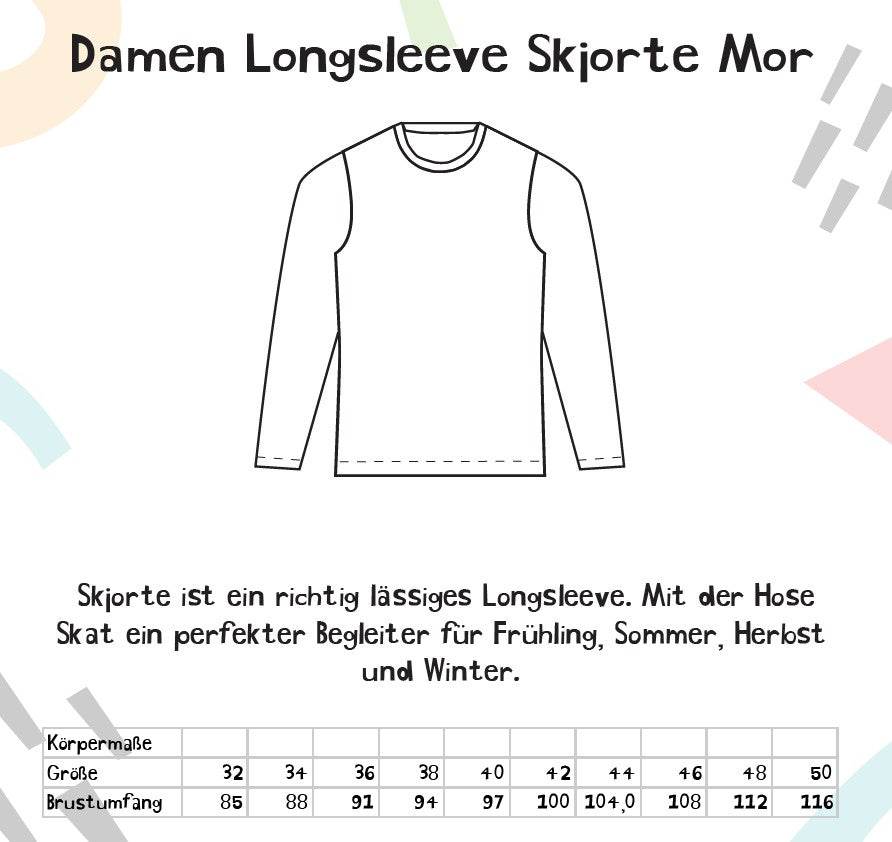 Schnittmuster Damen Longsleeve Skjorte Gr. 32-50 - Sewando
