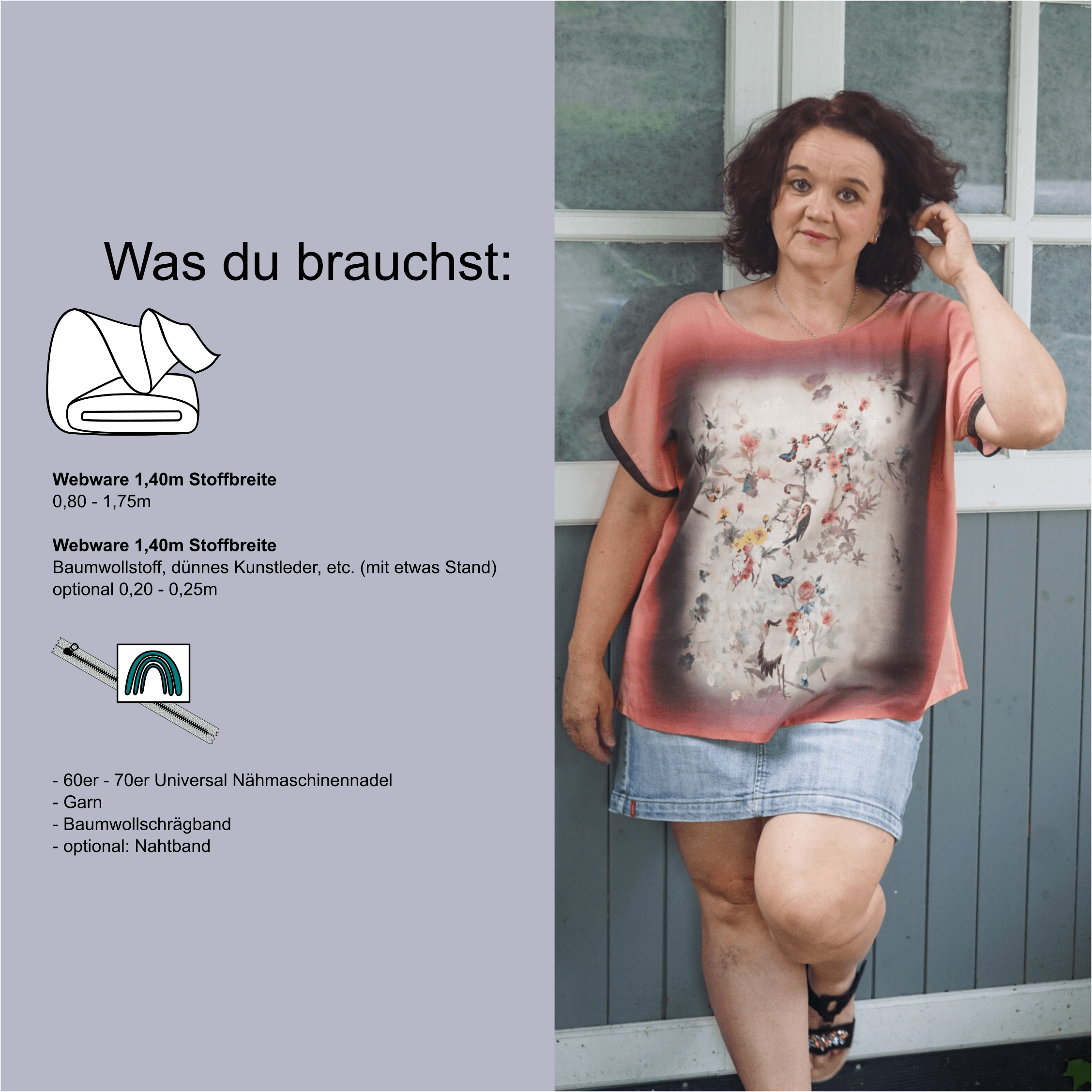 Schnittmuster Blusenshirt „Alle lieben Jane“ Damen Gr. 32 - 62 - Sewando