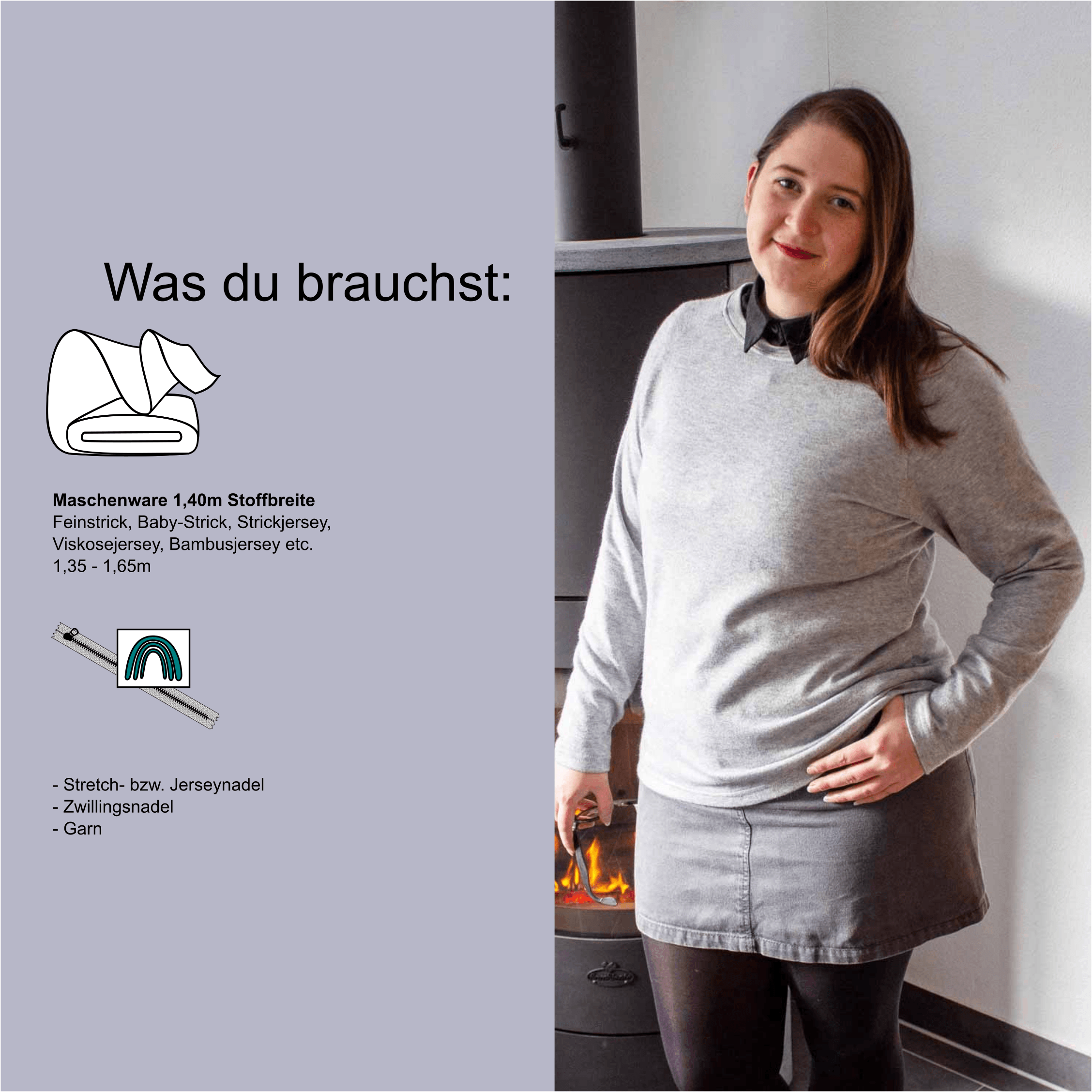 Schnittmuster Pullover „Lauf der Dinge“ Damen Gr. 32 - 62 - Sewando