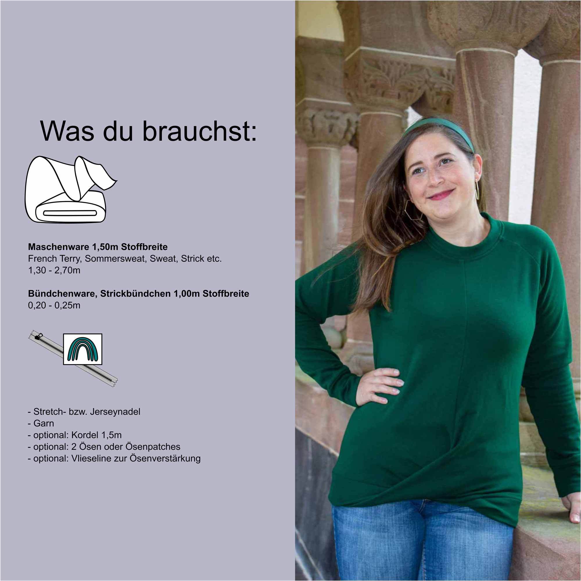 Schnittmuster Pullover „Meer aus Farben“ Damen Gr. 32 - 62 - Sewando