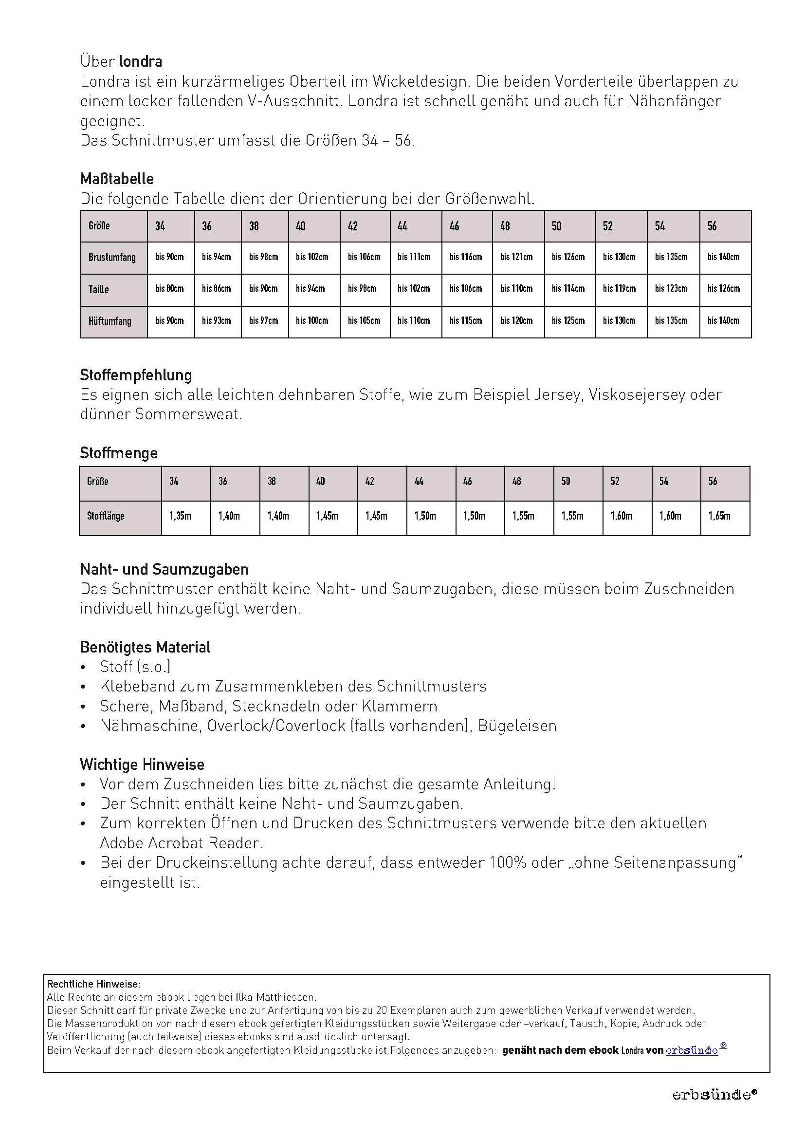 Schnittmuster Top in Wickeloptik LONDRA (34-56) : - Sewando