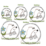 Stickdatei Maulwurf doodle Applikation - Sewando