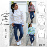Hoodie MELFI Gr. 32-56 Schnittmuster PDF Ebook - Sewando