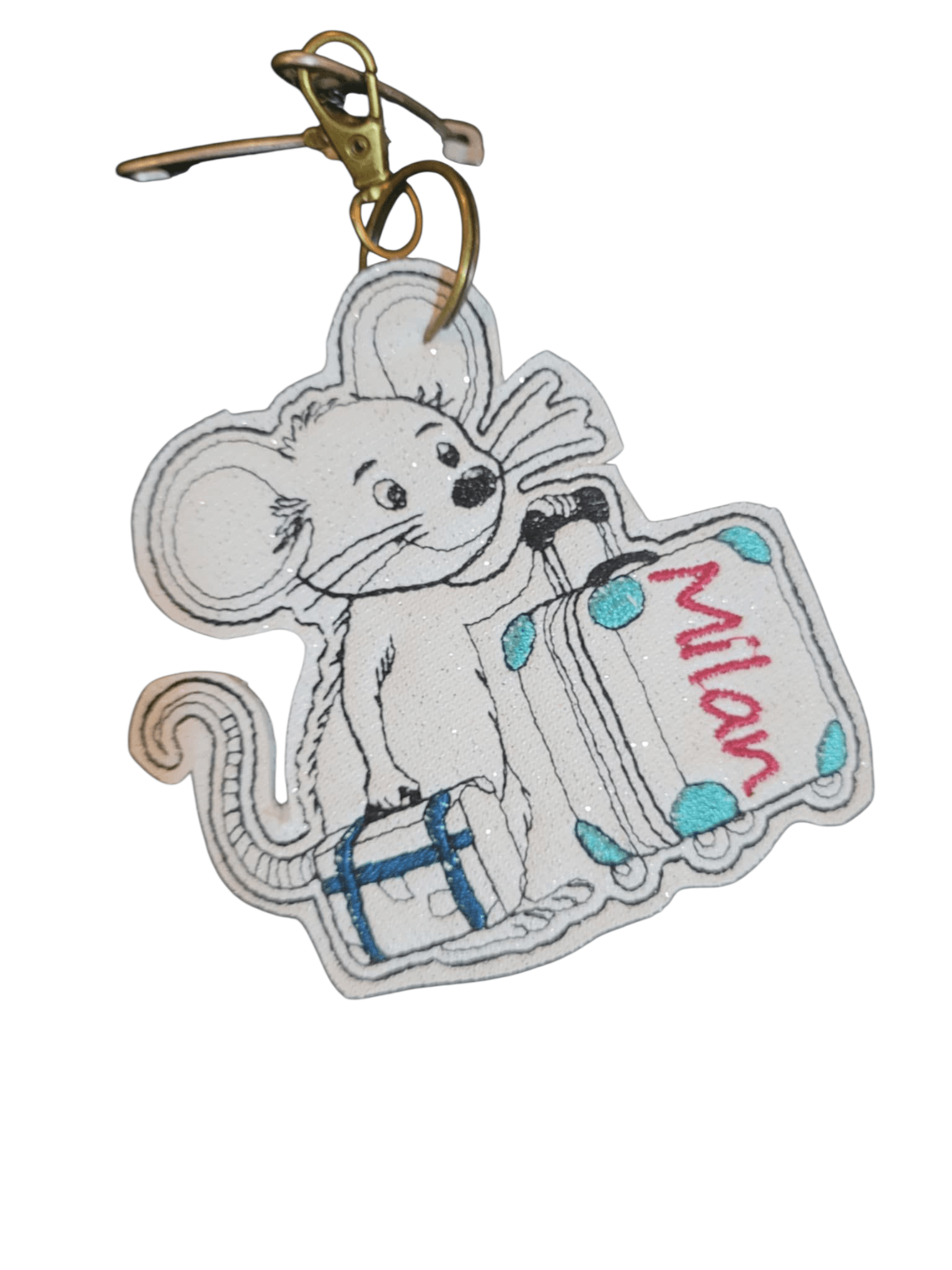 Koffer Tiere Stickdatei Urlaub Vogel Maus ab 10x10 - Sewando