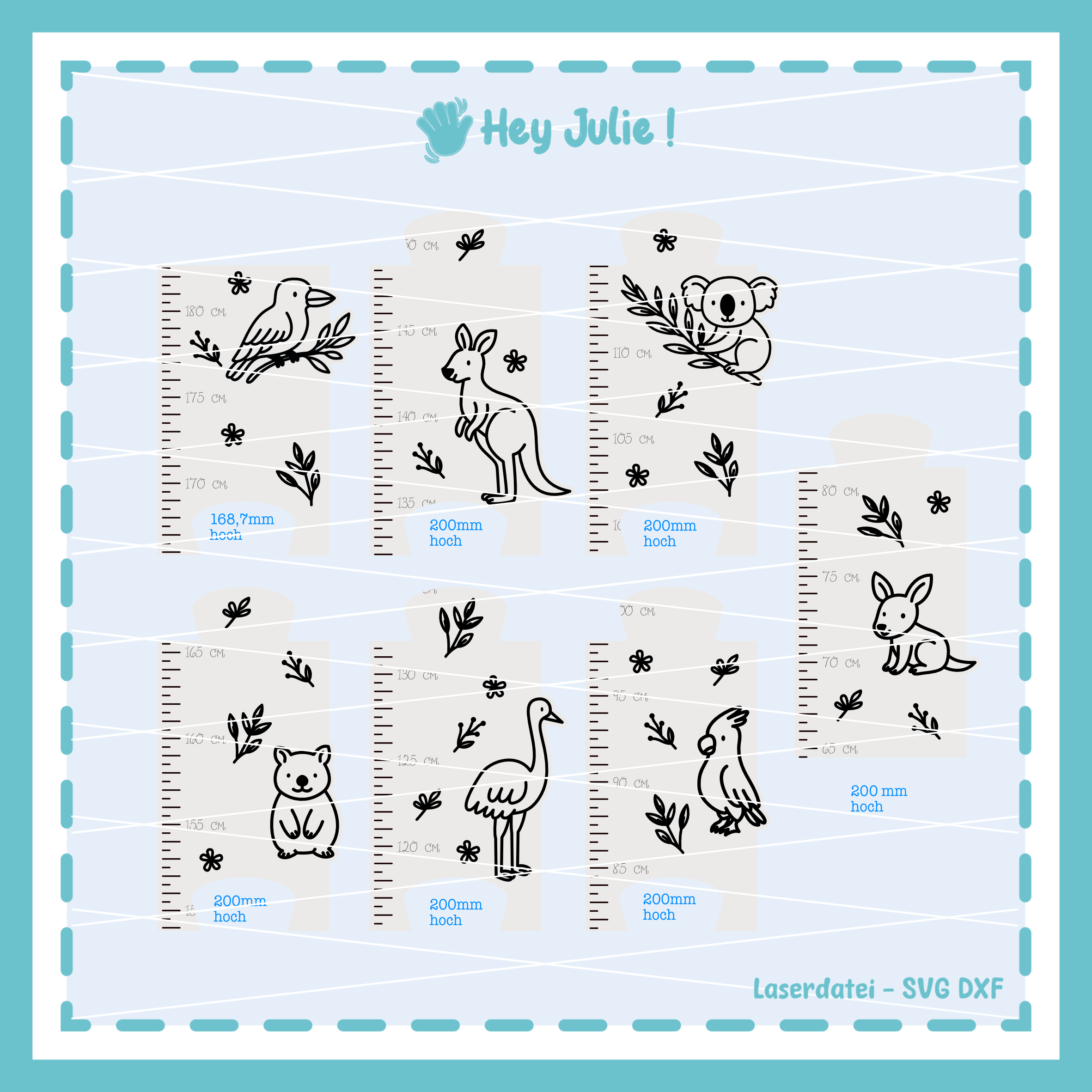 Laserdatei Australien Messlatte - Sewando