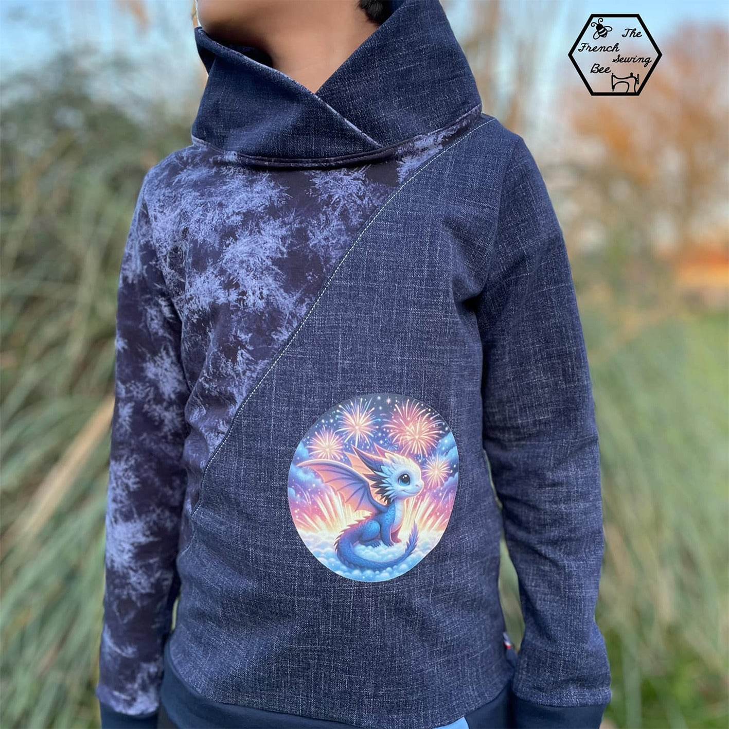 Schnittmuster Mirror Hoodie A0/A4 randlos Gr. 80-164 - Sewando