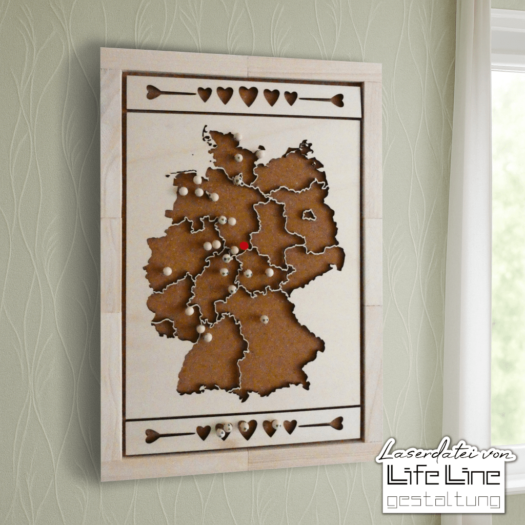 Laserdatei & Plotterdatei DEUTSCHLANDKARTE svg+dxf - Sewando