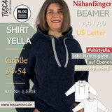 Schnittmuster Damen Hoodie Yella + Nähanleitung Gr. 34-54 - Sewando