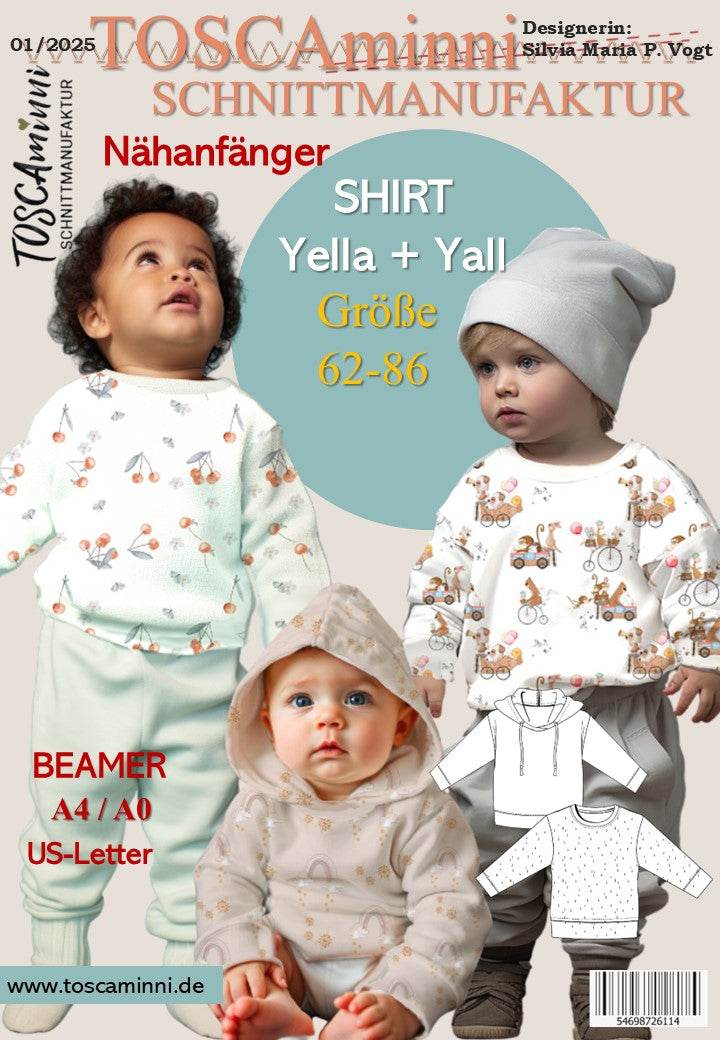 Schnittmuster YELLA + YALL- Sweater für Babys Gr. 62-86 - Sewando