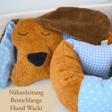 Nähanleitung Bettschlange Hund Wacki - Sewando