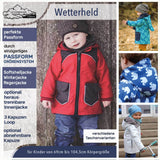 Mini Wetterheld Allwetter-Jacke, Winterjacke, Softshelljacke, Regenjacke für 69cm-104cm Körpergröße - Sewando