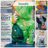 Mini Swoodie Troyer, Hoodie, Knopfpullover für 69cm-104cm Körpergröße - Sewando
