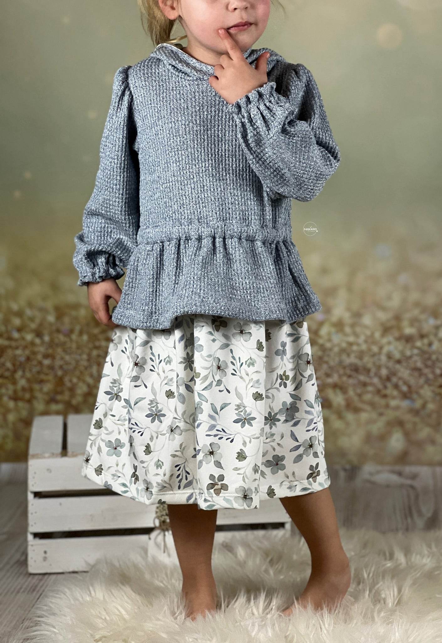 Schnittmuster Wildblume – Oberteil, Tunika oder Kleid | PDF-Download | Größen 86-134 - Sewando