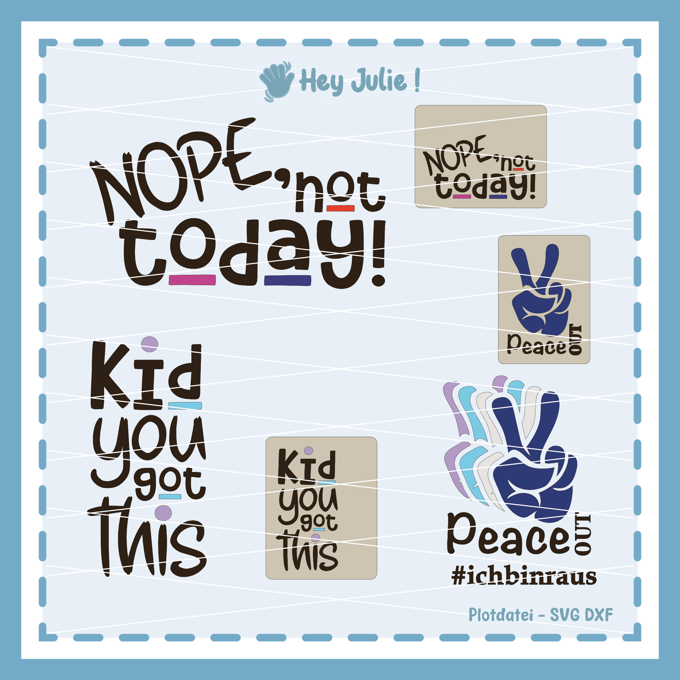 Plotter- und Laserdatei Nope - Sewando