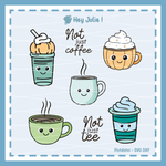 Plotter- und Laserdatei Not just Coffee - Sewando