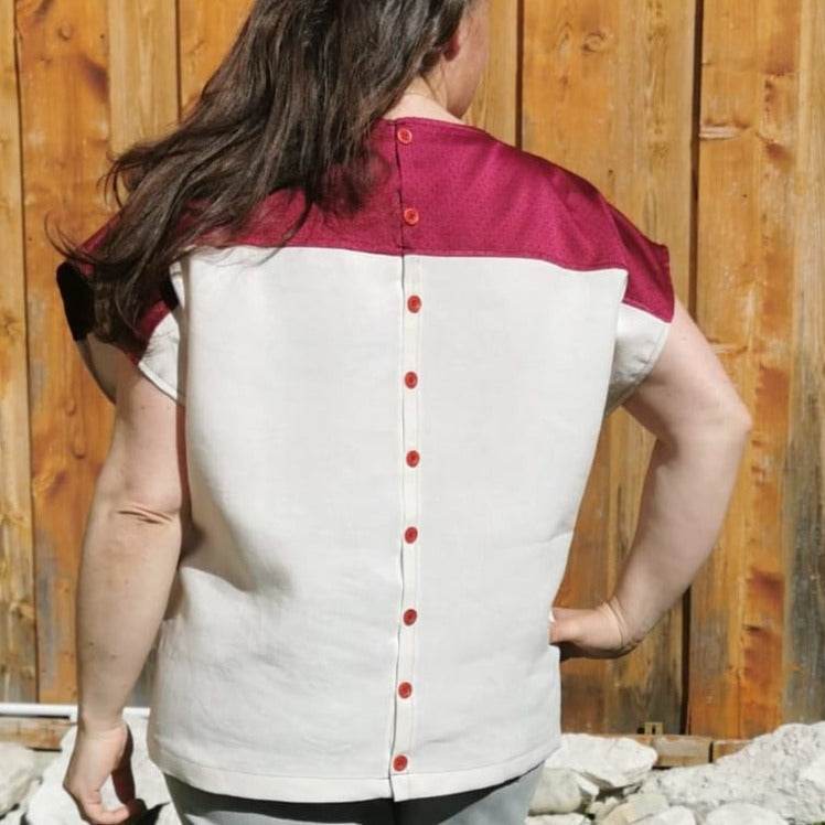 Schnittmuster Bluse PEONY - mit Knopfleiste im Rücken | Gr. 34-56 (PDF) - Sewando