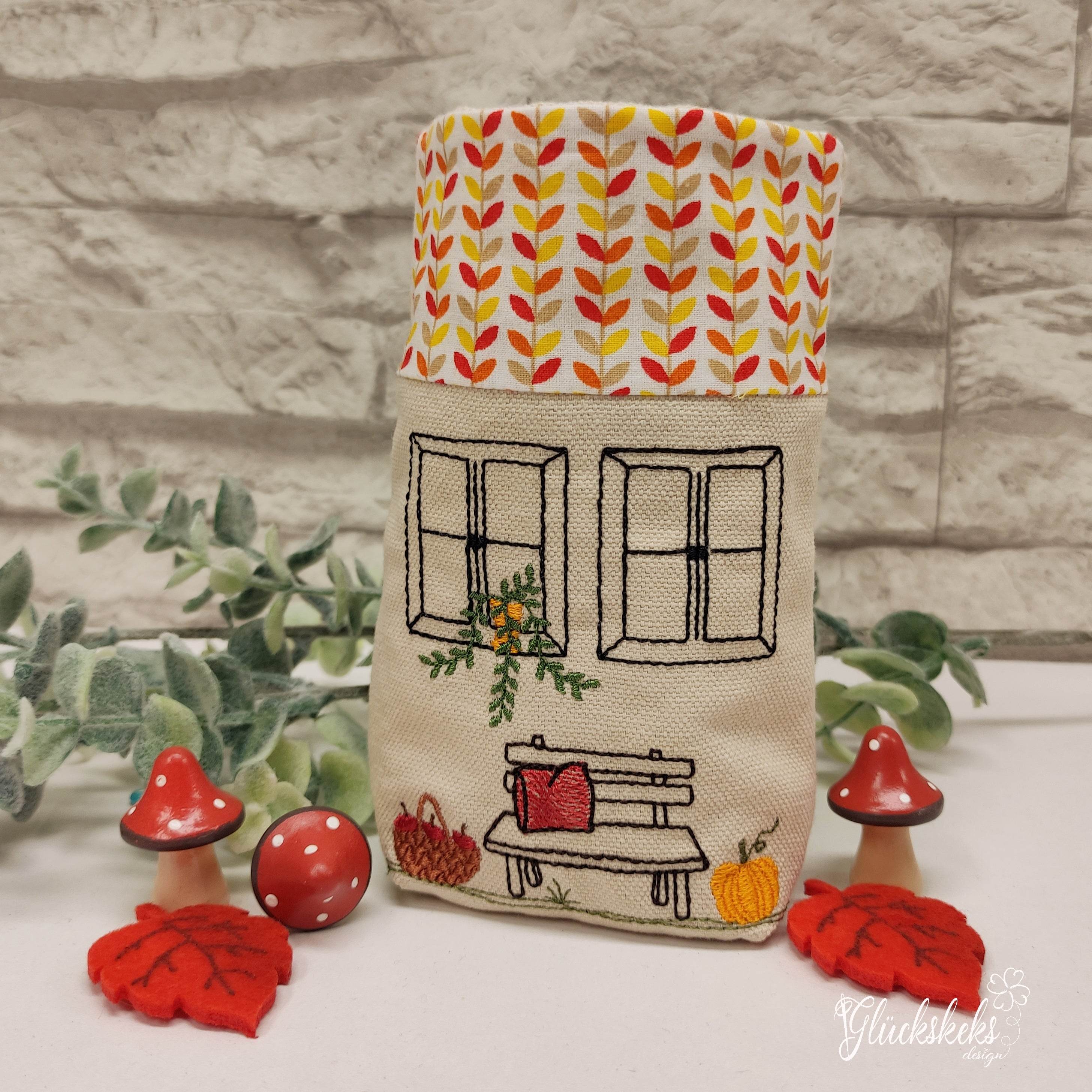 Lichterbeutel Herbst Häuser Haus Garten - Sewando