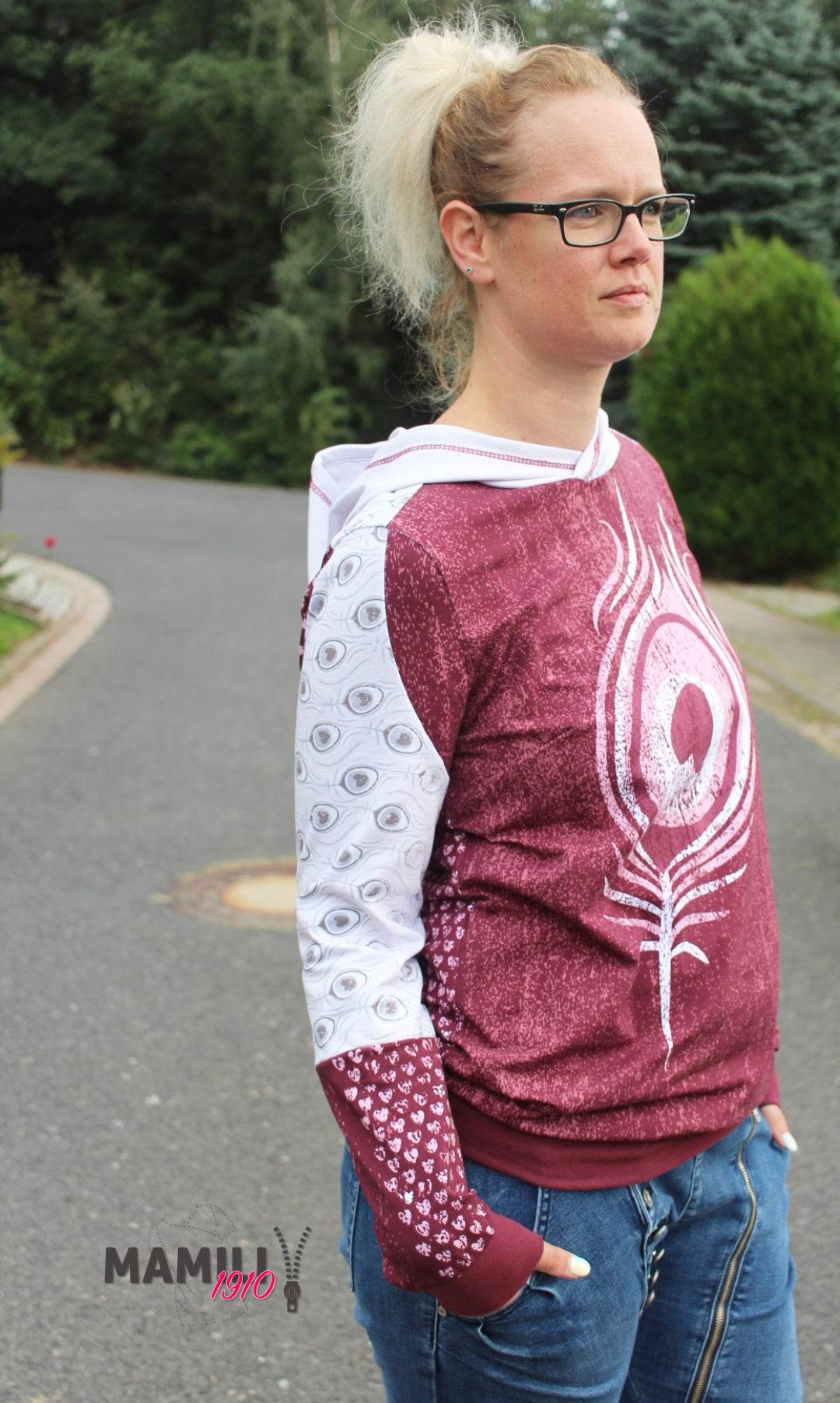 Hoodie(kleid) Leevke Gr. 32-52 inkl. Beamerdatei - Sewando